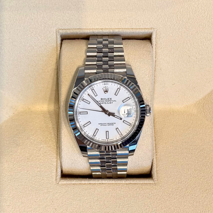 Datejust 41 White Jubilee, Oystersteel and White gold, 126334