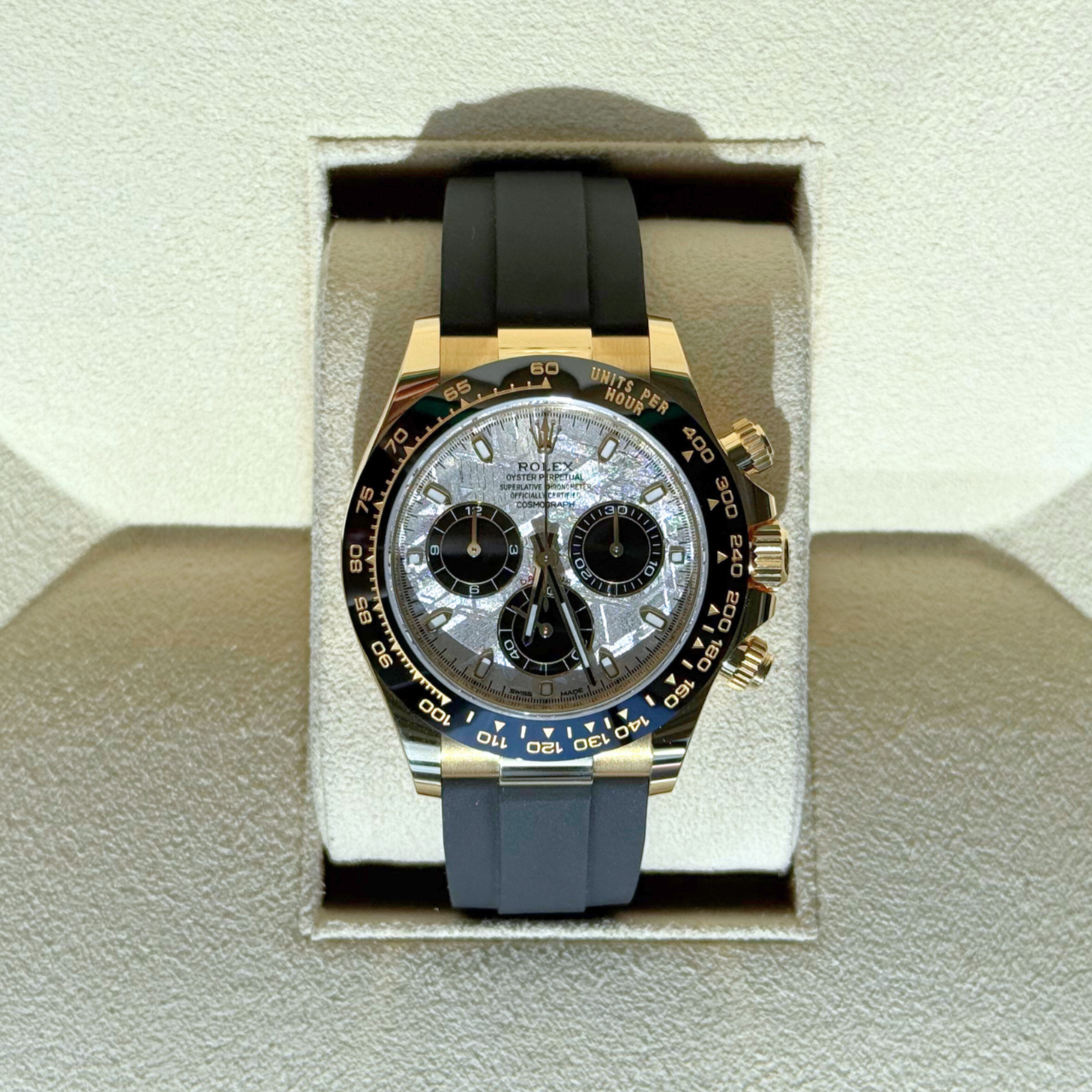 Cosmograph Daytona Oysterflex Meteorite, Yellow gold, 116518LN