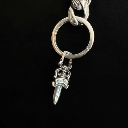 925 Silver Extra Fancy Link Lobster Key Chain