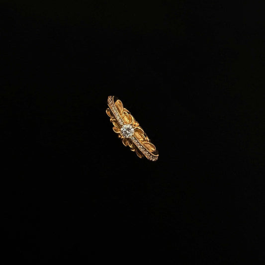 22K Yellow Gold Doublecross Small Ring