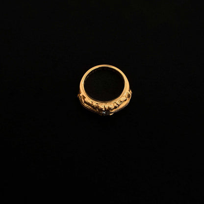 22K Yellow Gold Doublecross Small Ring