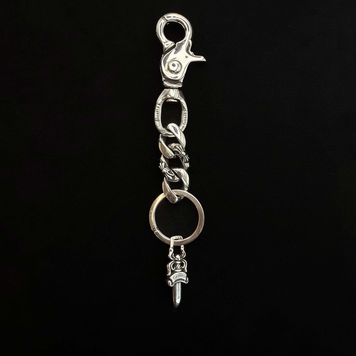 925 Silver Extra Fancy Link Lobster Key Chain