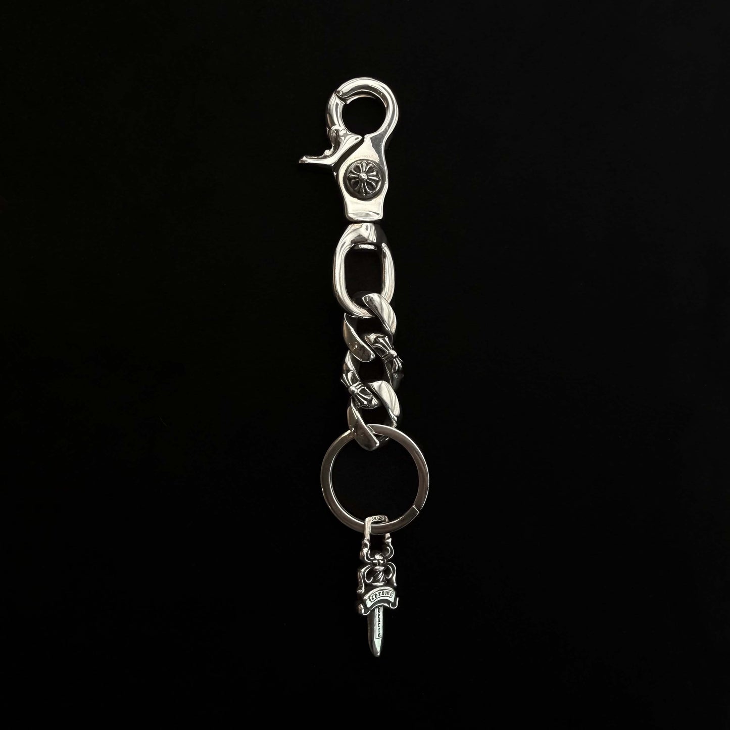 925 Silver Extra Fancy Link Lobster Key Chain