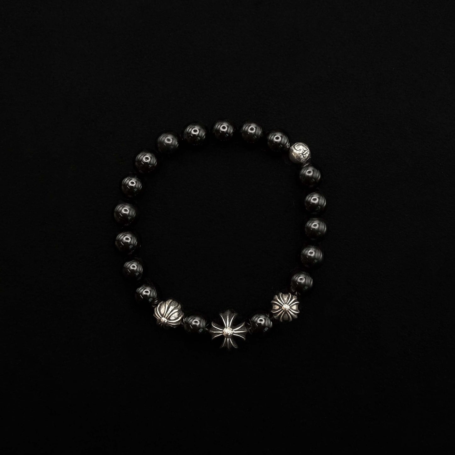 Black Onyx 22 Beads Bracelet