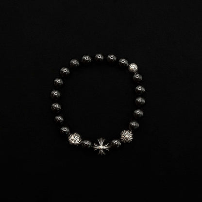 Black Onyx 22 Beads Bracelet