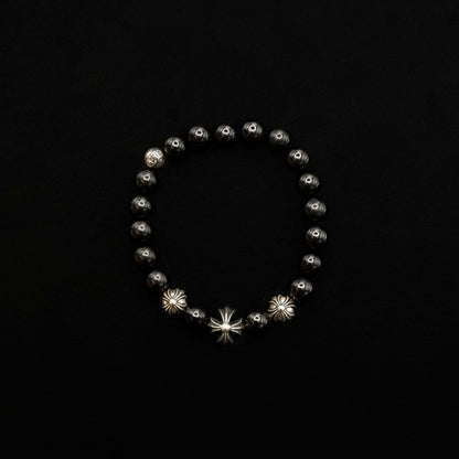 Black Onyx 22 Beads Bracelet