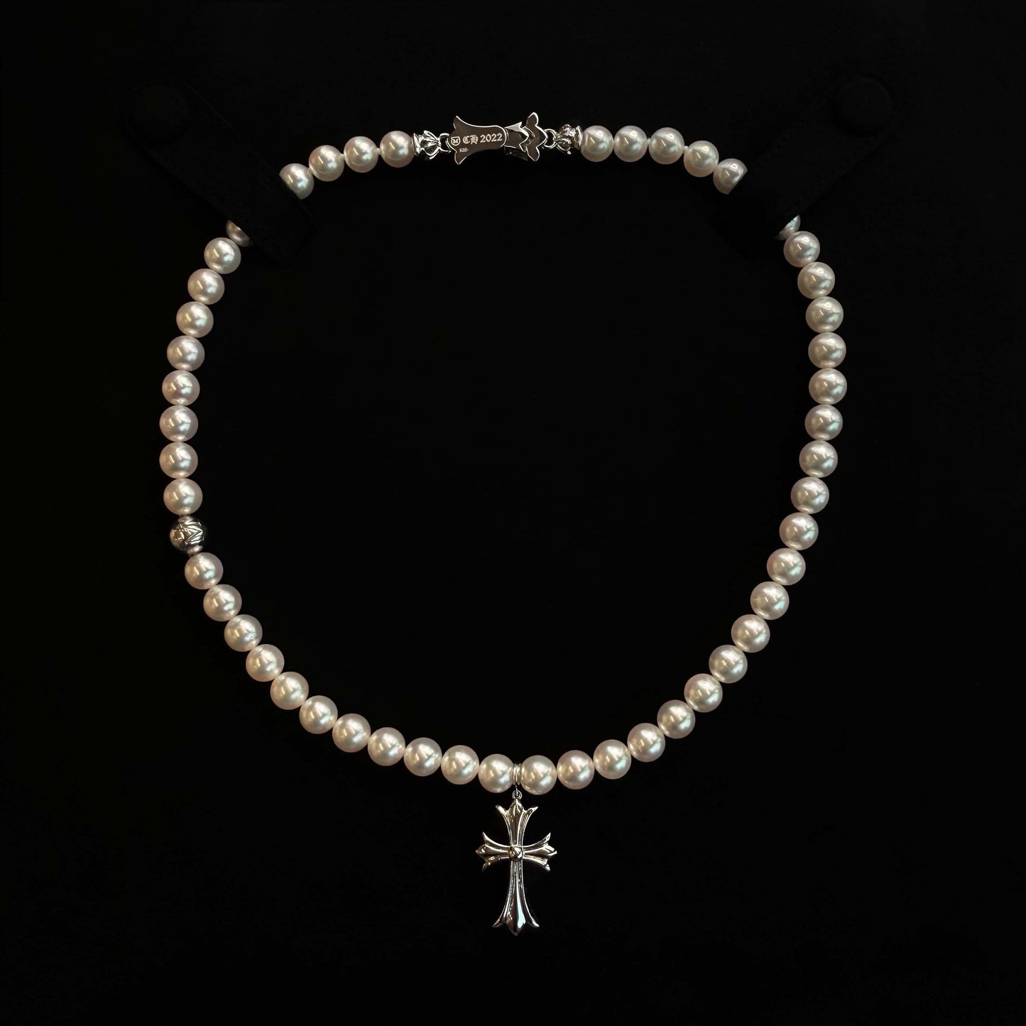 18K White Gold Choker Pearl Necklace x MIKIMOTO