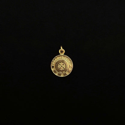 22K Yellow Gold Angel Plate Paved Charm