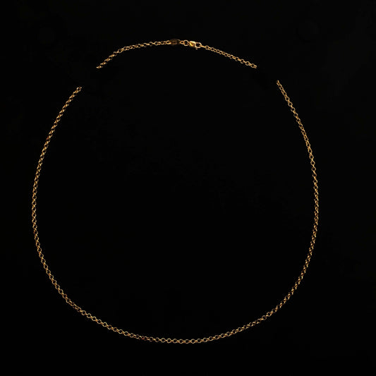 22K Yellow Gold 24 inch Rolo Chain