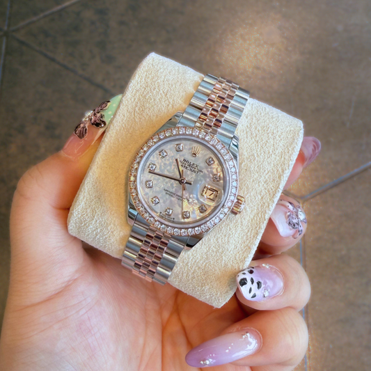 Datejust 28 MOP with Diamond-set Jubilee, Oystersteel and Everose gold and Diamonds, 279381RBR