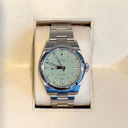 Oyster Perpetual 41 Pistachio, Oystersteel, 134300