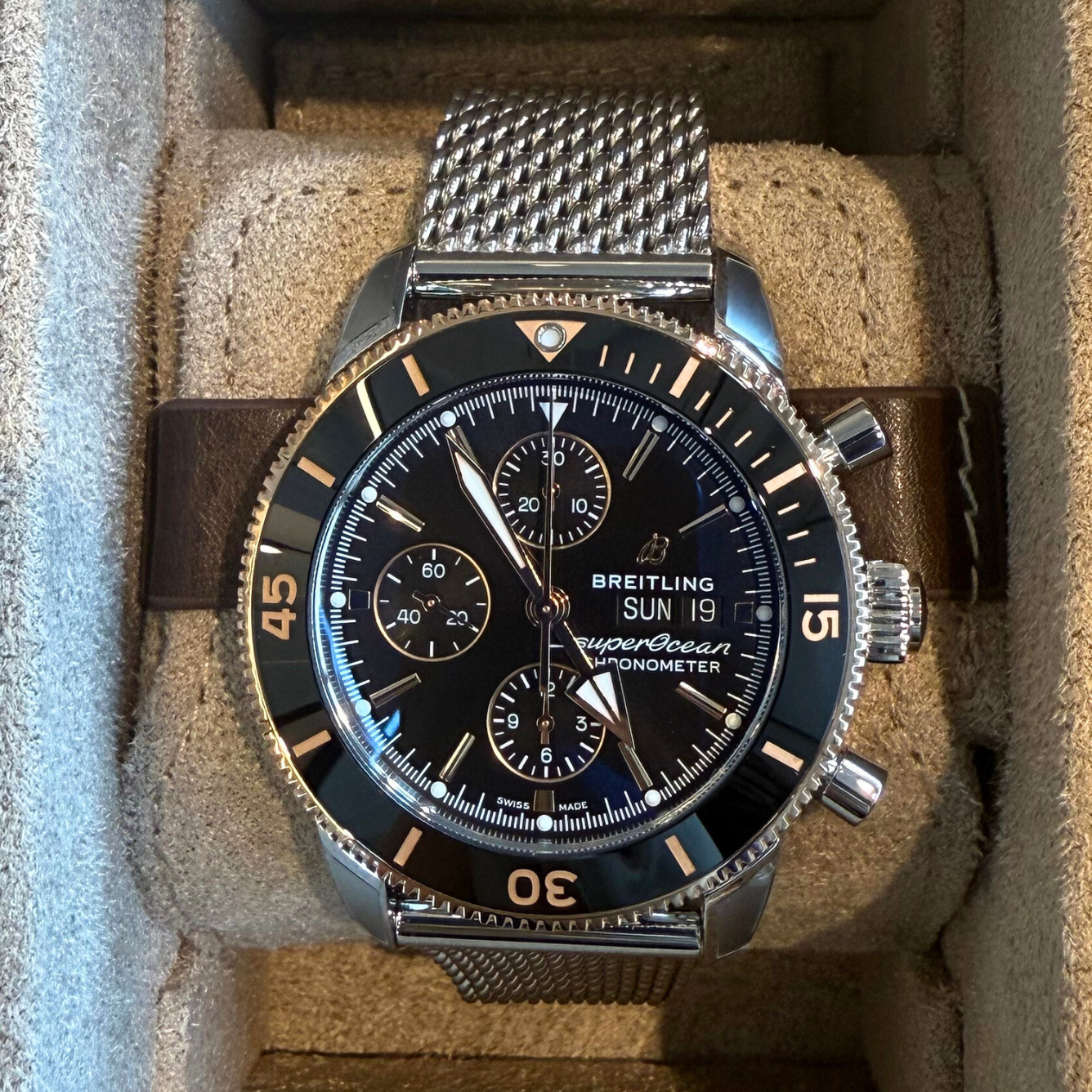 Superocean Heritage Chronograph 44 18k Red Gold, U13313121B1A1