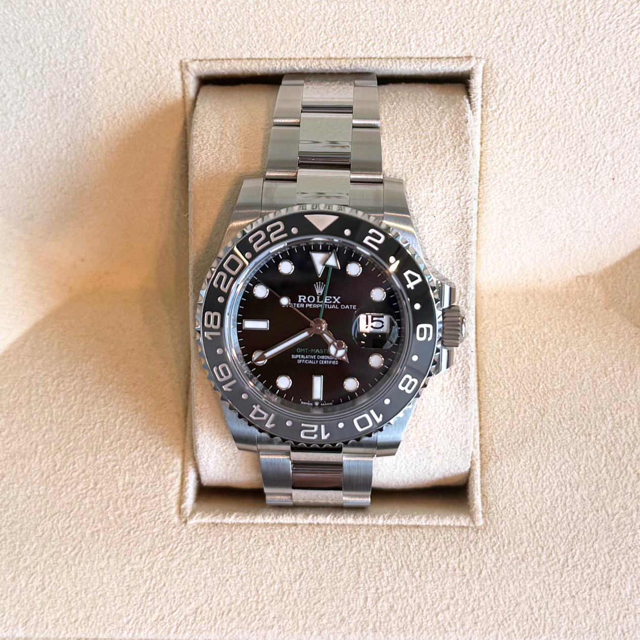 GMT-Master II "Bruce Wayne" Oyster, Oystersteel, 126710GRNR
