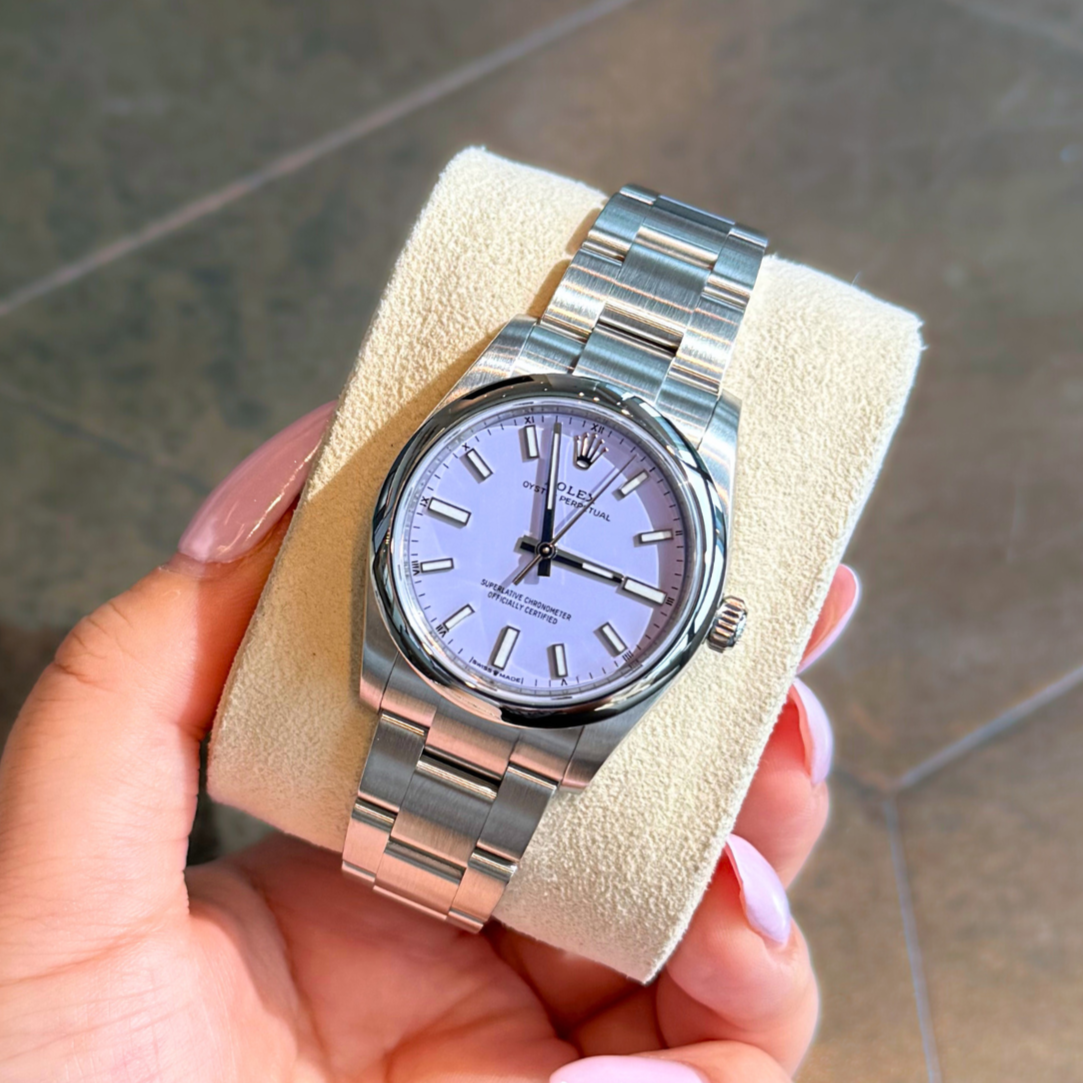Oyster Perpetual 34 Lavender, Oystersteel, 124000