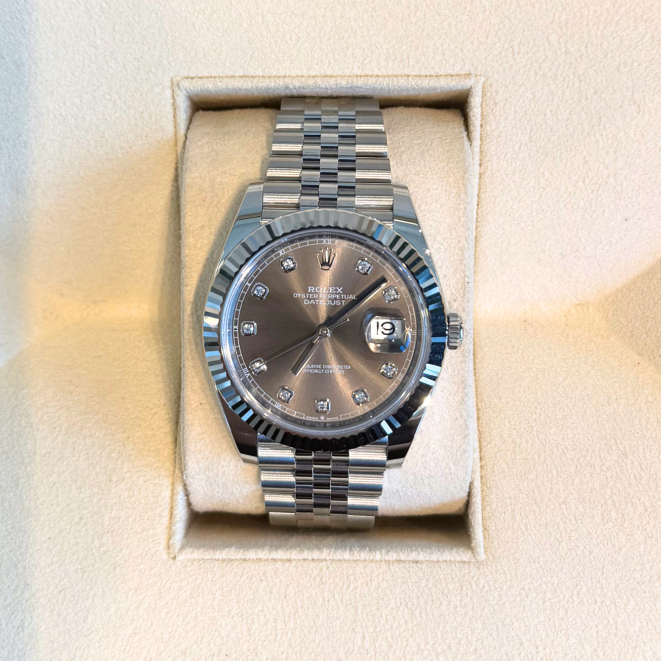 Datejust 41 Slate with Diamond-set Jubilee, Oystersteel and White gold, 126334G