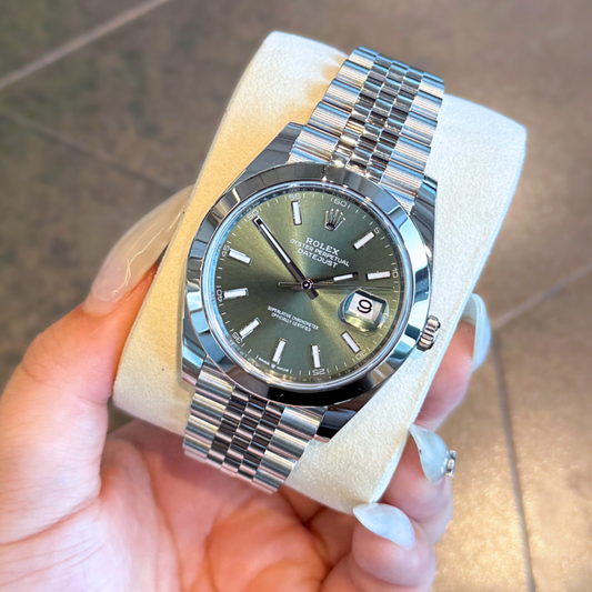 Datejust 41 Mint Green Jubilee, Oystersteel and White gold, 126300