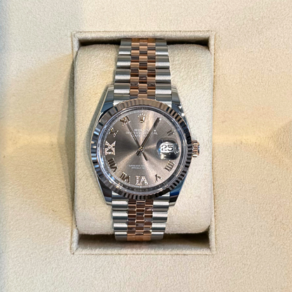Datejust 36 Slate with Diamond-set Jubilee, Oystersteel and Everose gold, 126231