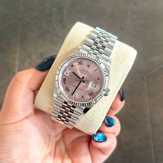 Datejust 36 Pink with Diamond-set Jubilee, Oystersteel and White gold, 126234