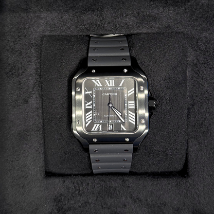 Santos Large Black Dial, Steel and ADLC, WSSA0039