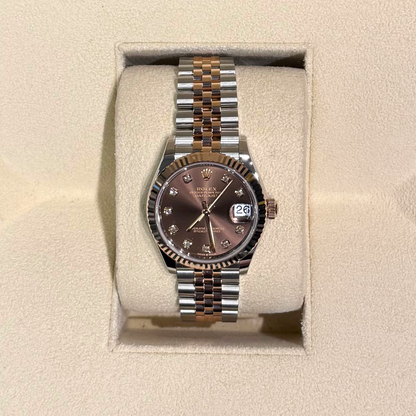 Datejust 31 Chocolate with Diamond-set Jubilee, Oystersteel and Everose gold, 278271G