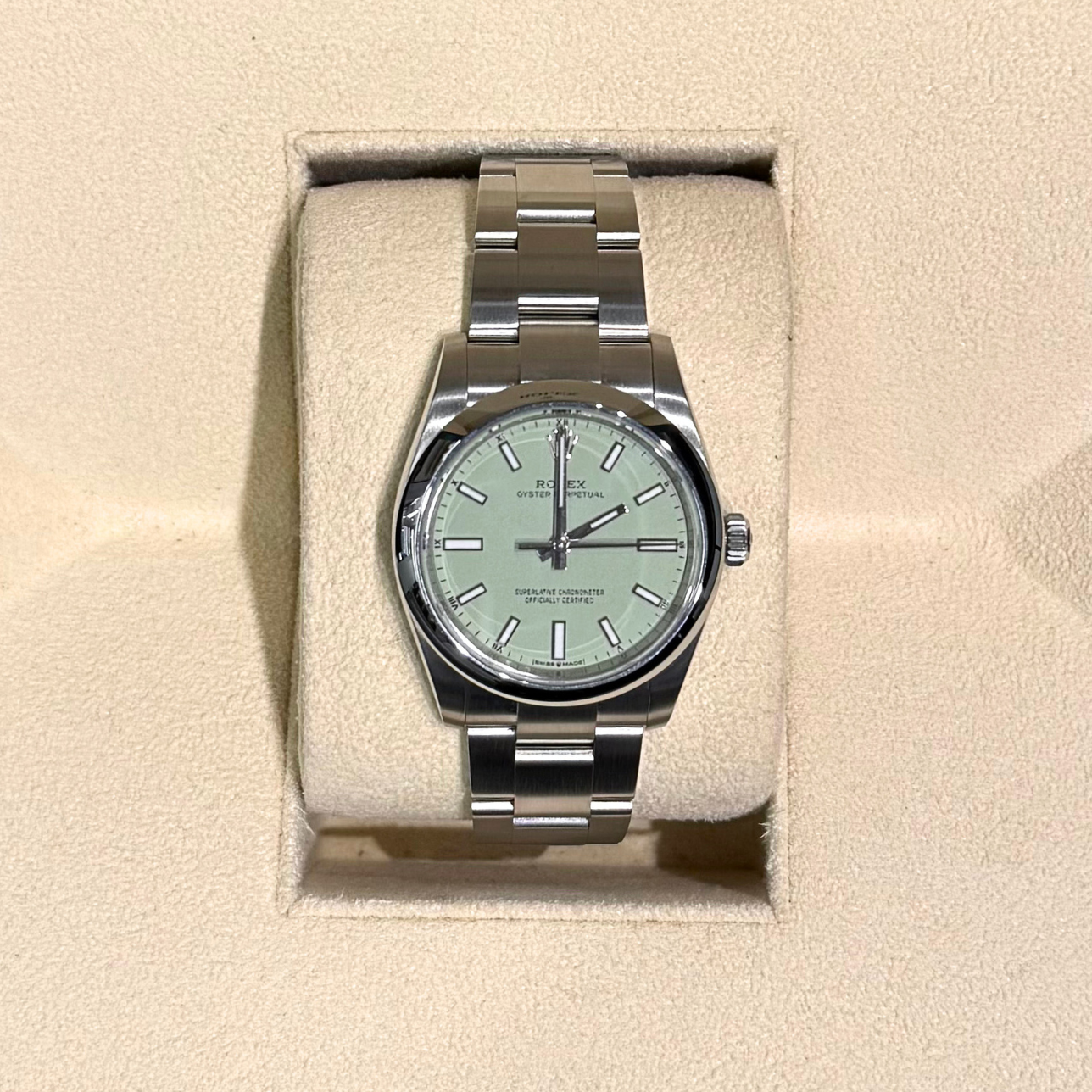 Oyster Perpetual 31 Pistachio, Oystersteel, 277200