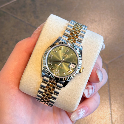 Datejust 31 Olive Green with Diamond-set Jubilee, Oystersteel and Yellow gold, 278273