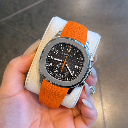 Aquanaut Chronograph Sunburst Charcoal Gray, Steel, 5968A-001
