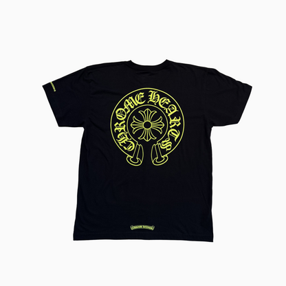 Neon Yellow Horseshoe Pocket Short Sleeve Tee