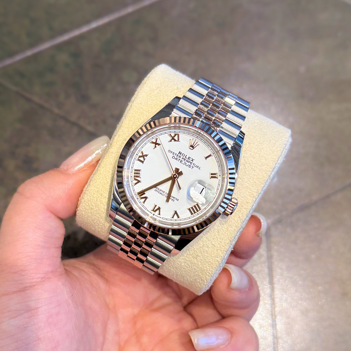 Datejust 36 White Jubilee, Oystersteel and Everose gold, 126231