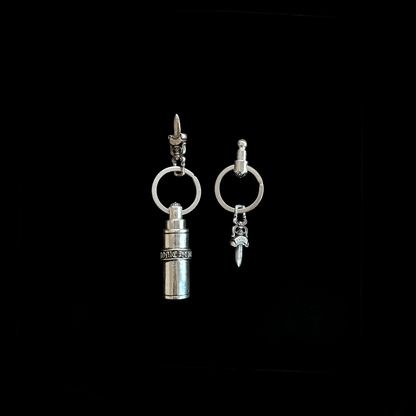 925 Silver Dagger Ring Key Chain