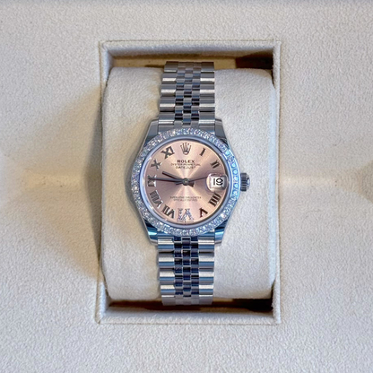 Datejust 31 Pink with Diamond-set Jubilee, Oystersteel and White gold and Diamonds, 278384RBR
