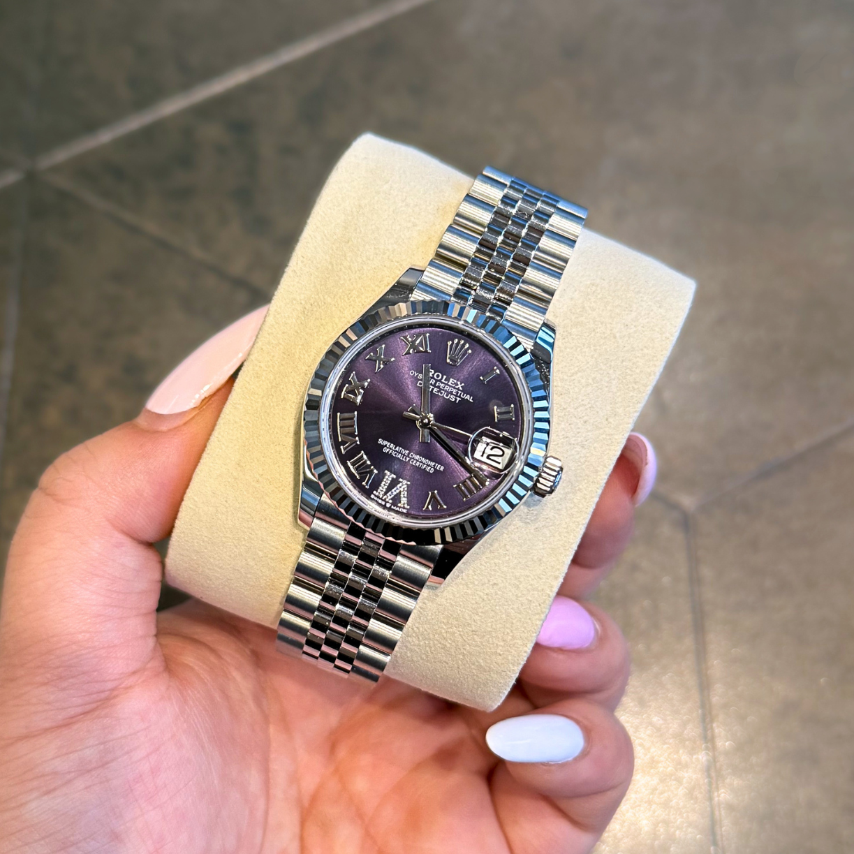 Datejust 31 Aubergine with Diamond-set Jubilee, Oystersteel and White gold, 278274