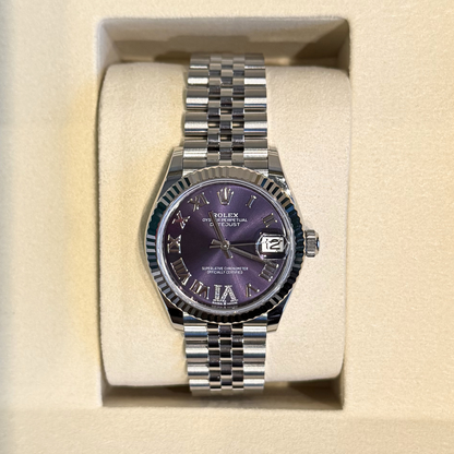 Datejust 31 Aubergine with Diamond-set Jubilee, Oystersteel and White gold, 278274