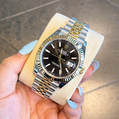 Datejust 41 Black Jubilee, Oystersteel and yellow gold, 126333
