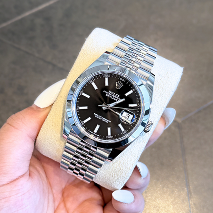 Datejust 41 Black Oyster, Osytersteel, 126300