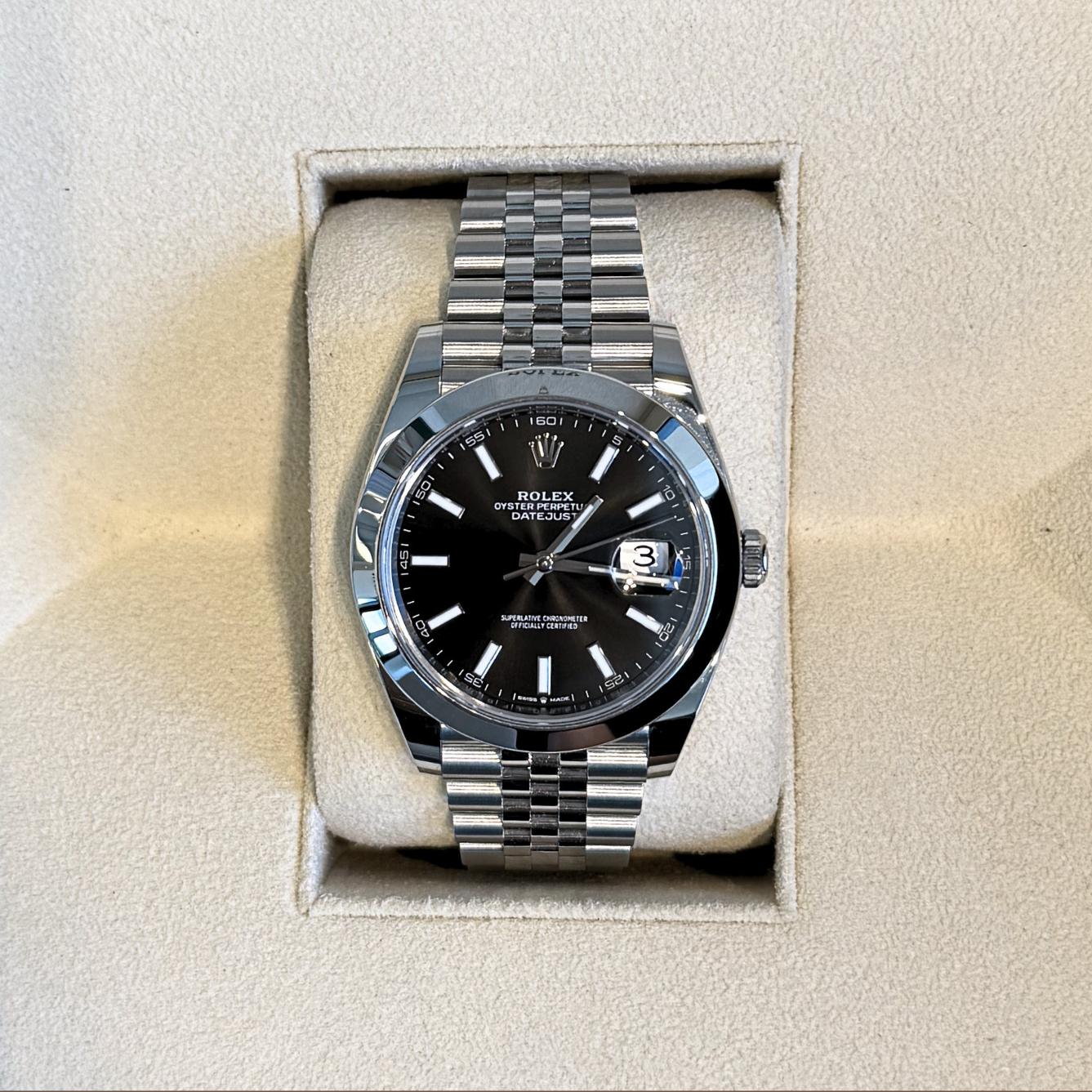 Datejust 41 Black Oyster, Osytersteel, 126300