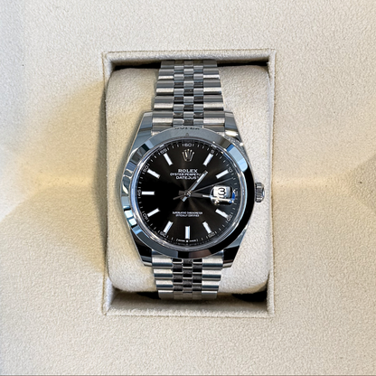 Datejust 41 Black Oyster, Osytersteel, 126300