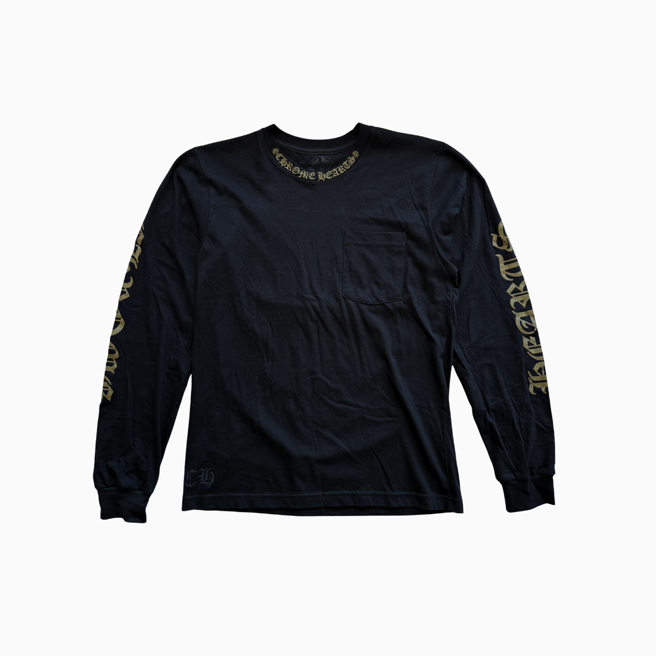 Neck Arm Chrome Logo Long Sleeve Shirt