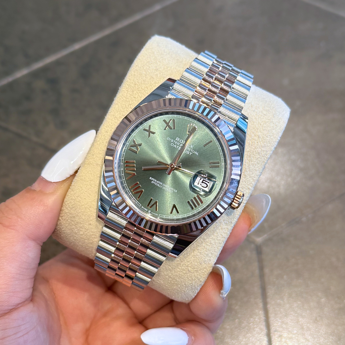 Datejust 41 Mint Green Jubilee, Oystersteel and Everose gold, 126331