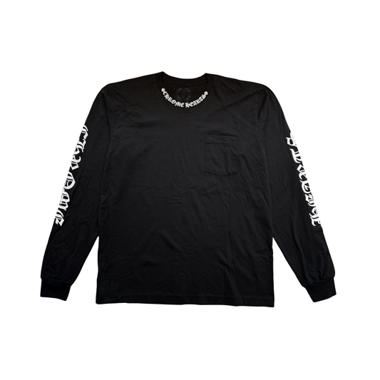 Neck Logo Crewneck Sweatshirt Black