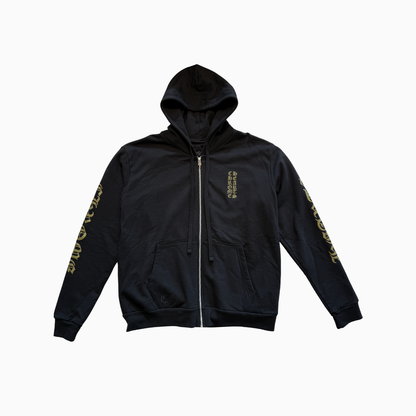 Camo Green Arm Vertical Logo Zip-up Hoodie