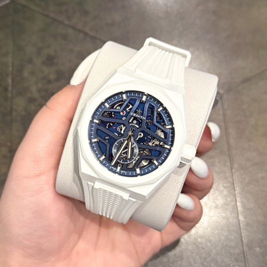 Defy Skyline Skeleton 41 White Ceramic, 49.9301.3620/79.I001