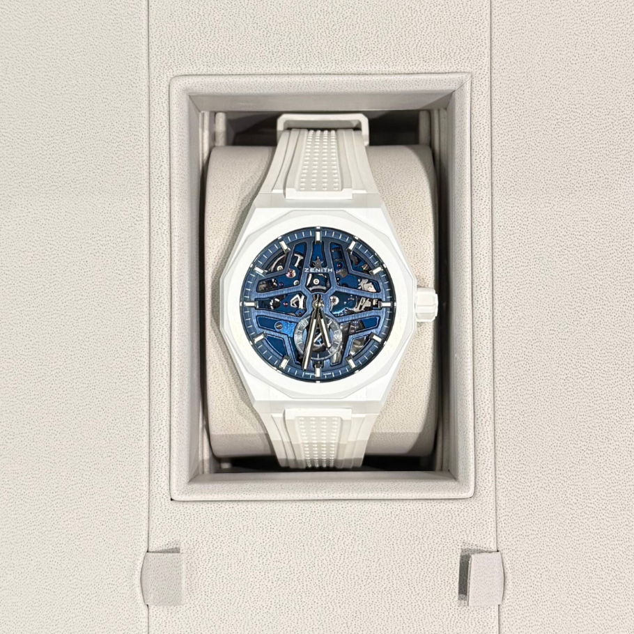 Defy Skyline Skeleton 41 White Ceramic, 49.9301.3620/79.I001