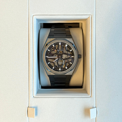 Defy Skyline Skeleton 41 Black Ceramic, 49.9300.3620/78.I001