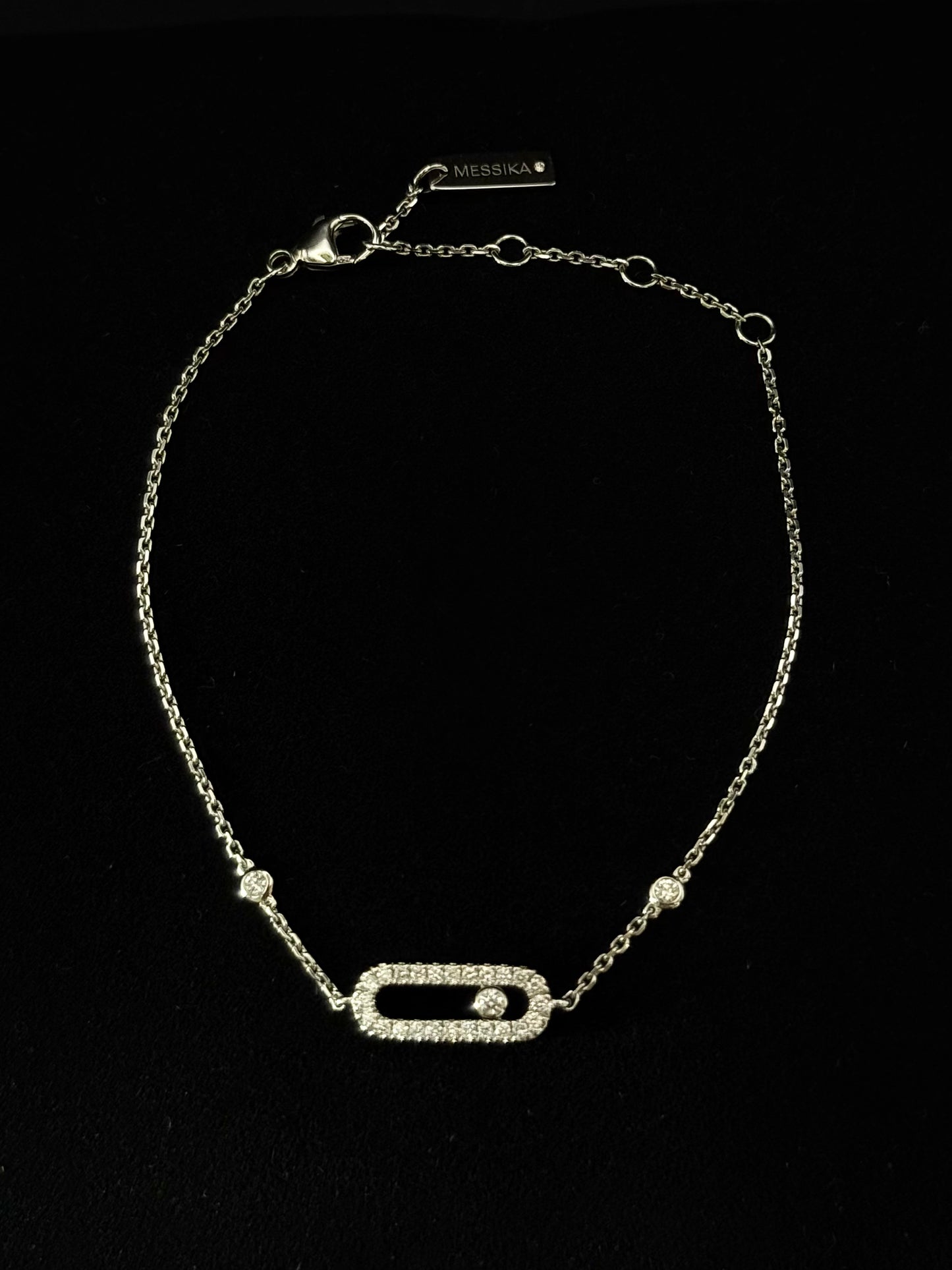 Move Uno Pave Bracelet, 18K White Gold & Diamonds