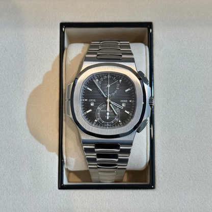 Nautilus Travel Time Chronograph Flyback, Steel, 5990/1A-011