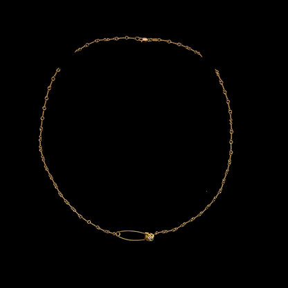 22K Yellow Gold Twisted Clip Chain