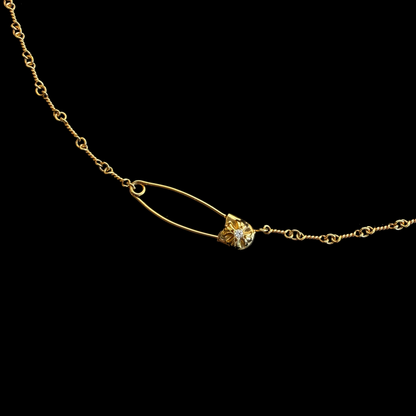 22K Yellow Gold Twisted Clip Chain