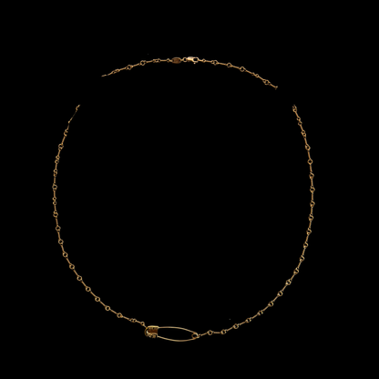 22K Yellow Gold Twisted Clip Chain