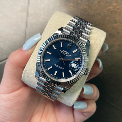 Datejust 41 Blue Jubilee, Oystersteel and White gold, 126334